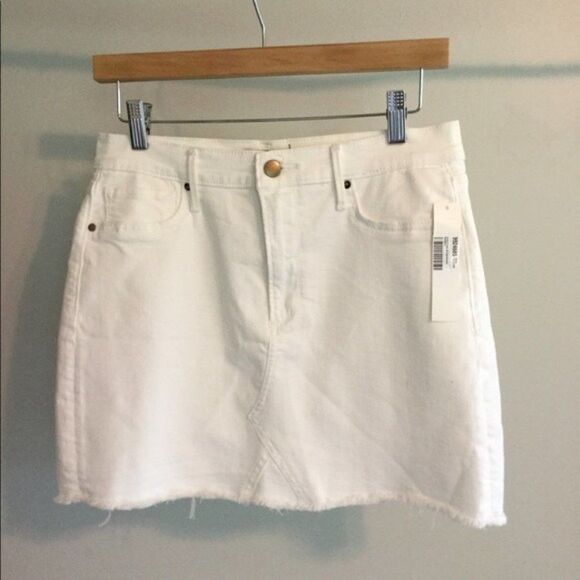 WHITE denim mini skirt - Picture 4 of 8